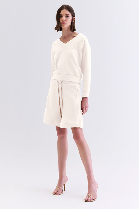 BLUSA DECOTE V NATURAL